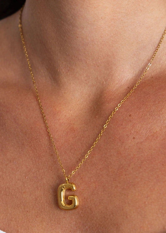 Bubble Initial Necklace