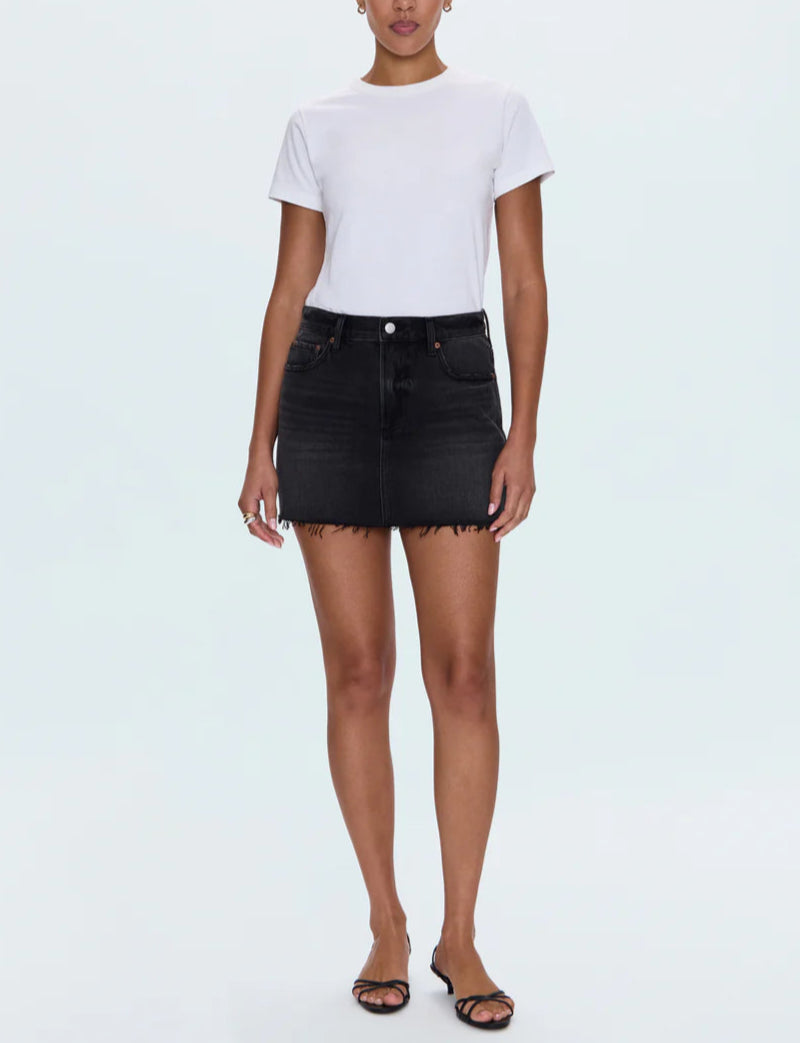 Daisy Low Slung Mini Skirt in Cavier