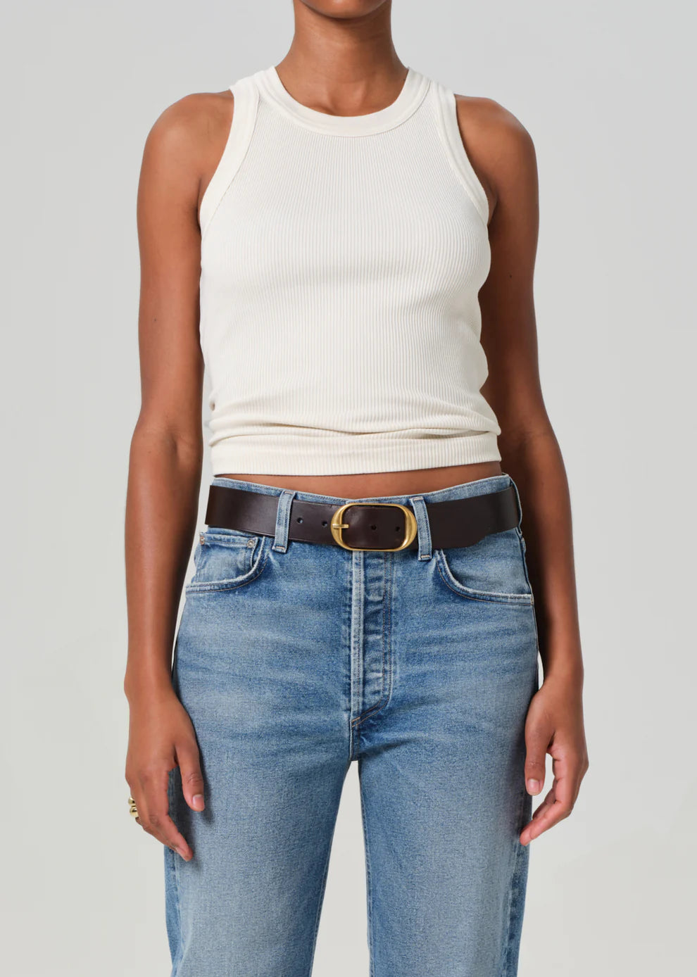 Isabel Rib Tank in Dun