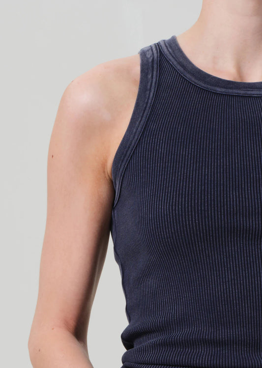 Isabel Rib Tank in Mineral Navy