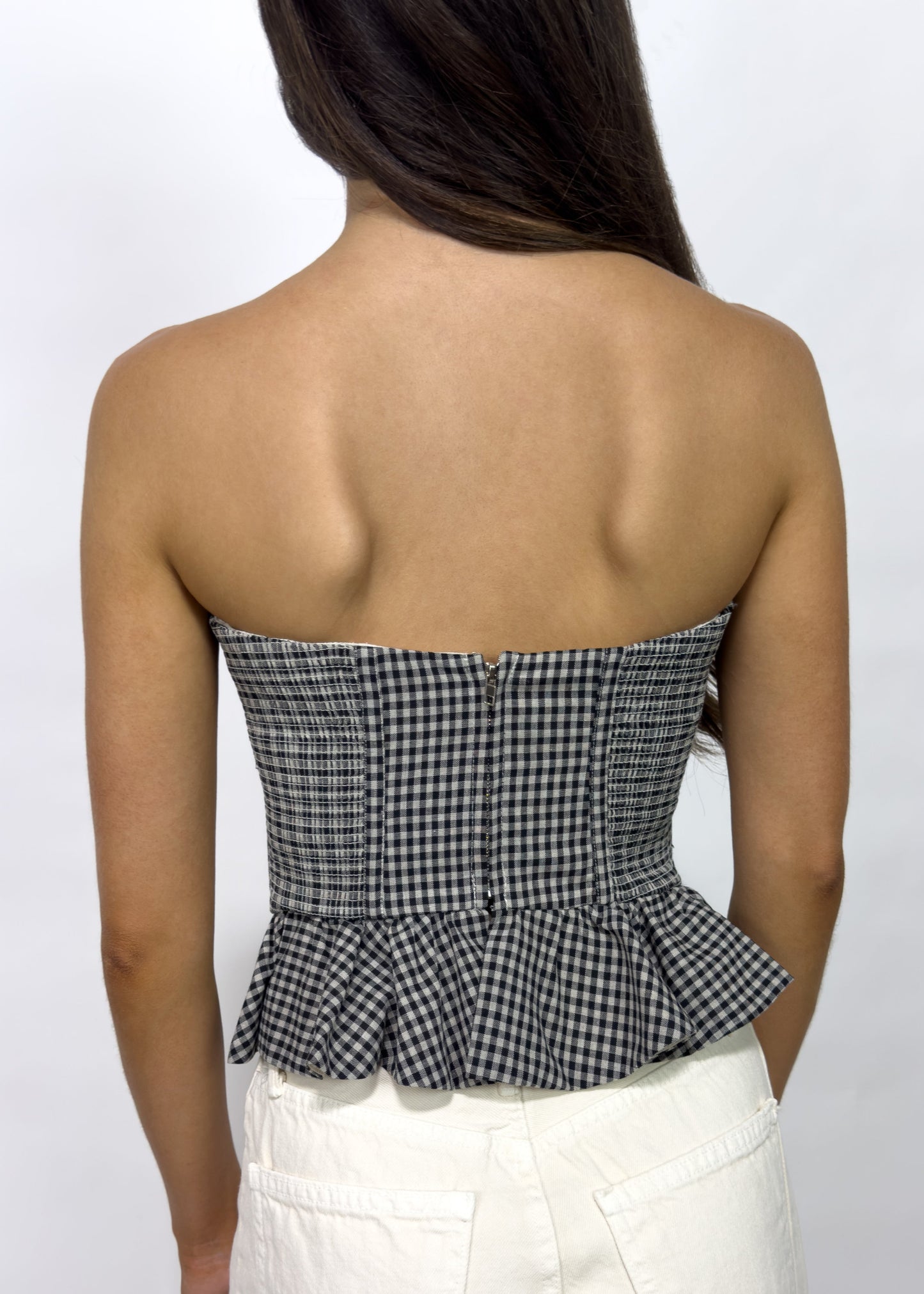 Gingham Corset Top