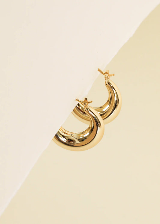 Sculptural Wide Hoop Earring