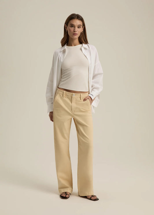 The Taylor Low Rise Trouser in Moonbeam
