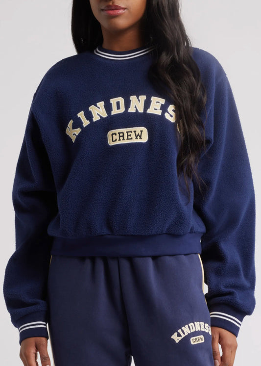 Kindness Crew Teddy Fleece Crewneck Sweatshirt