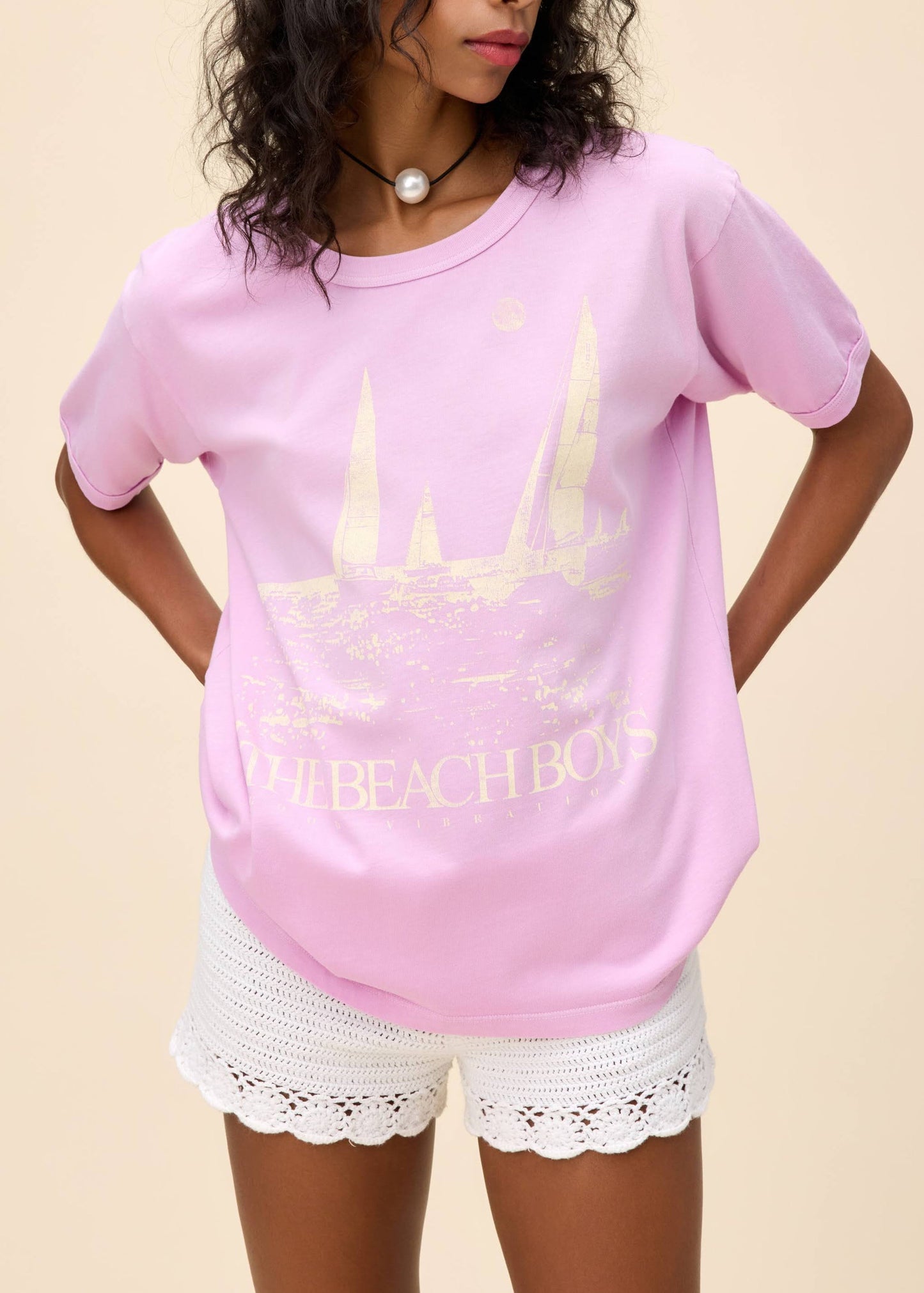 The Beach Boys Good Vibrations Oversized Ringer Tee