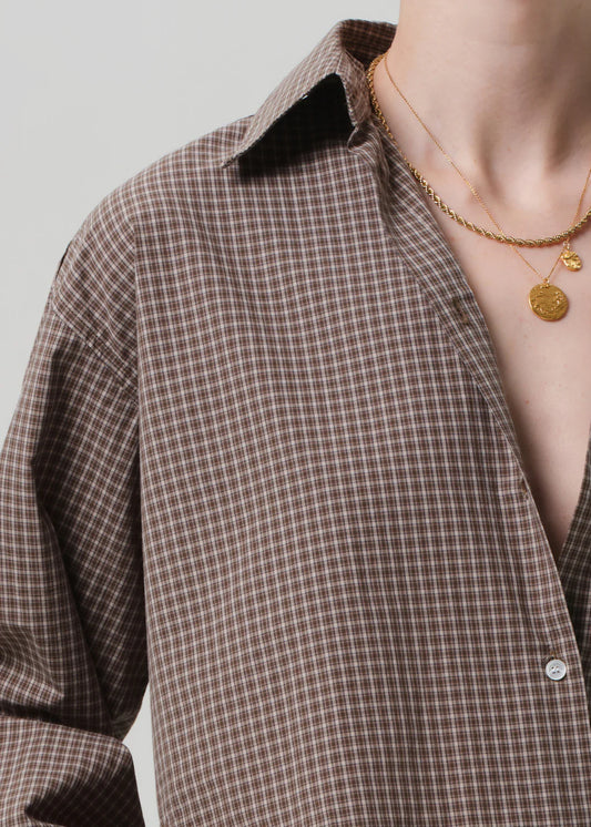Ana Cropped Shirt in Heritage Stripe