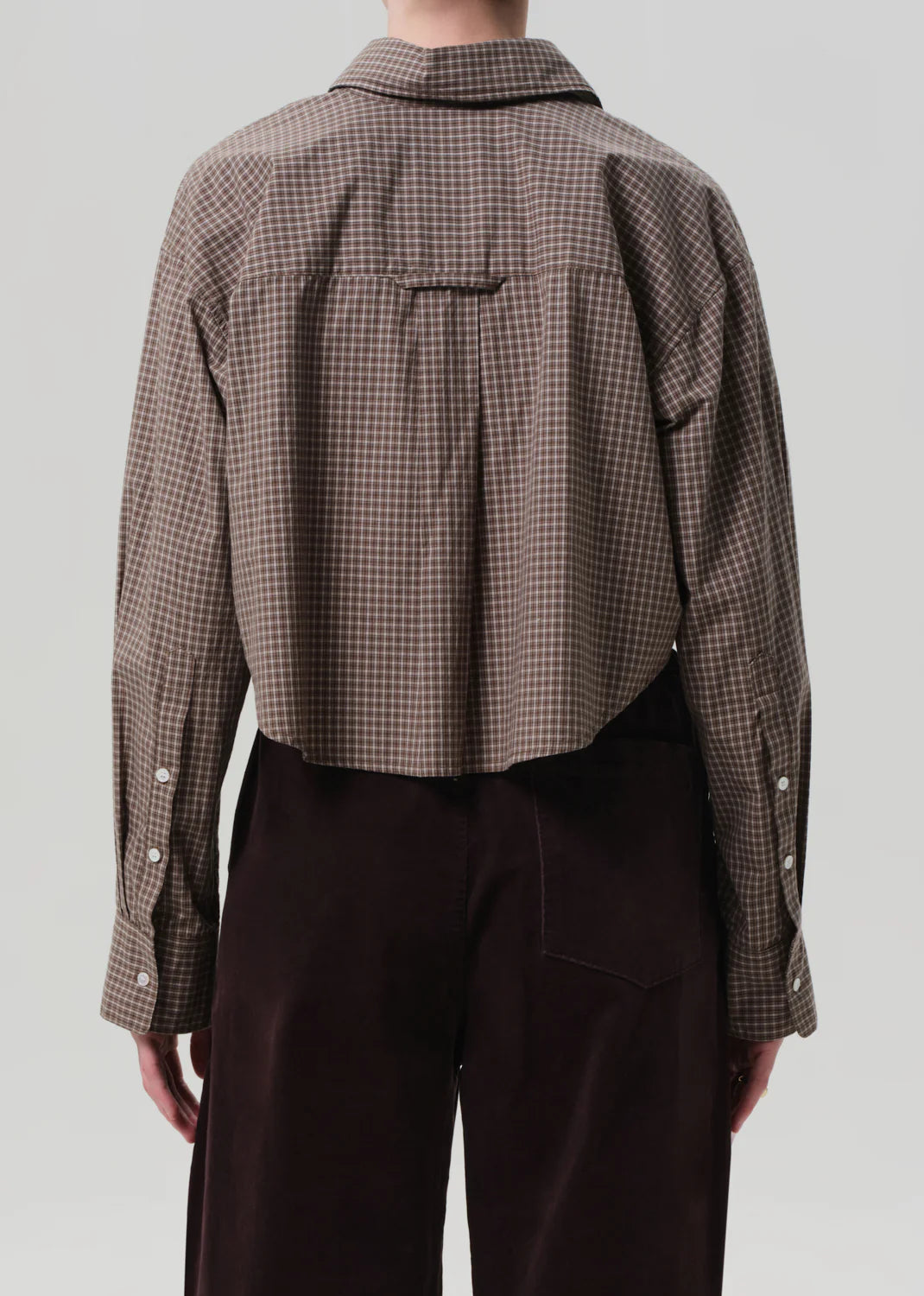 Ana Cropped Shirt in Heritage Stripe