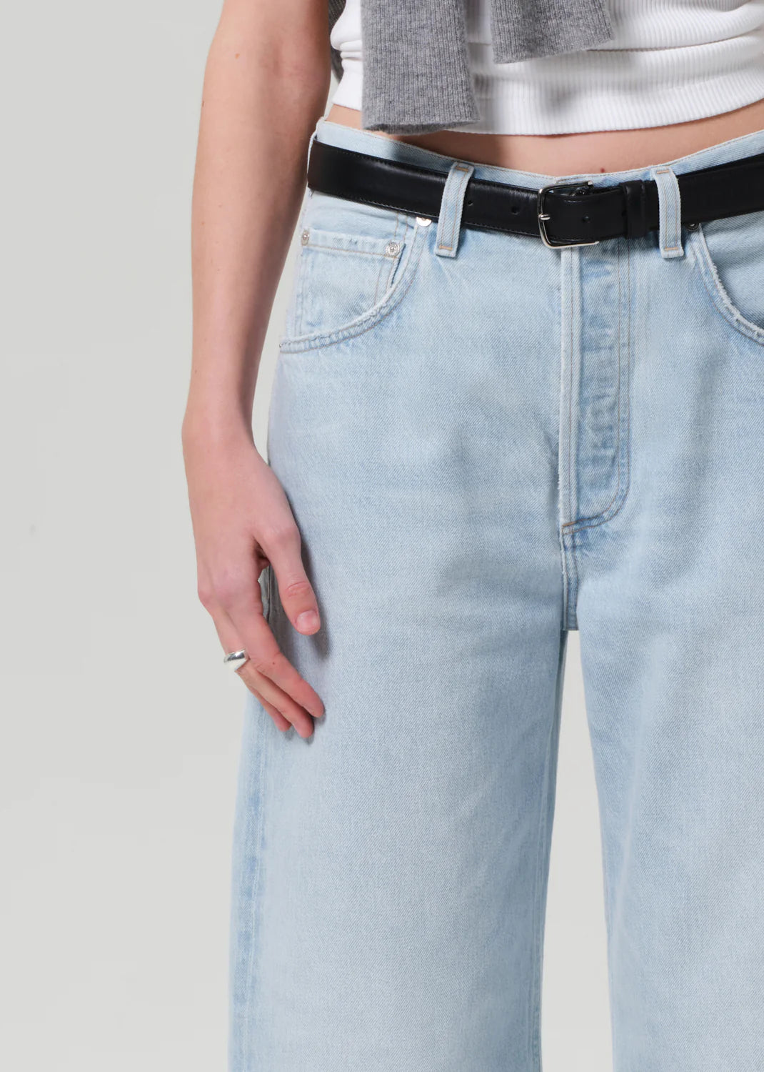 Ayla Raw Hem Crop in Allier