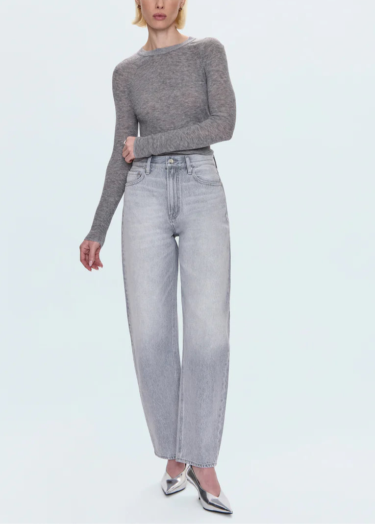 Wes High Rise Barrel Jean in Enigma