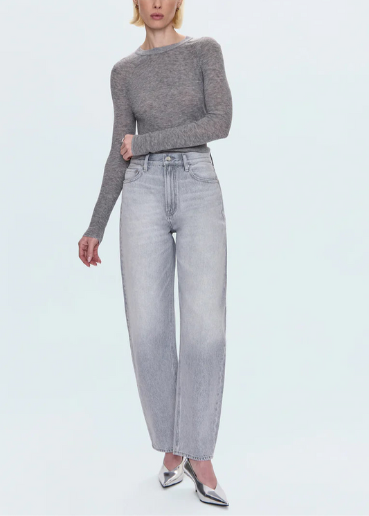 Wes High Rise Barrel Jean in Enigma
