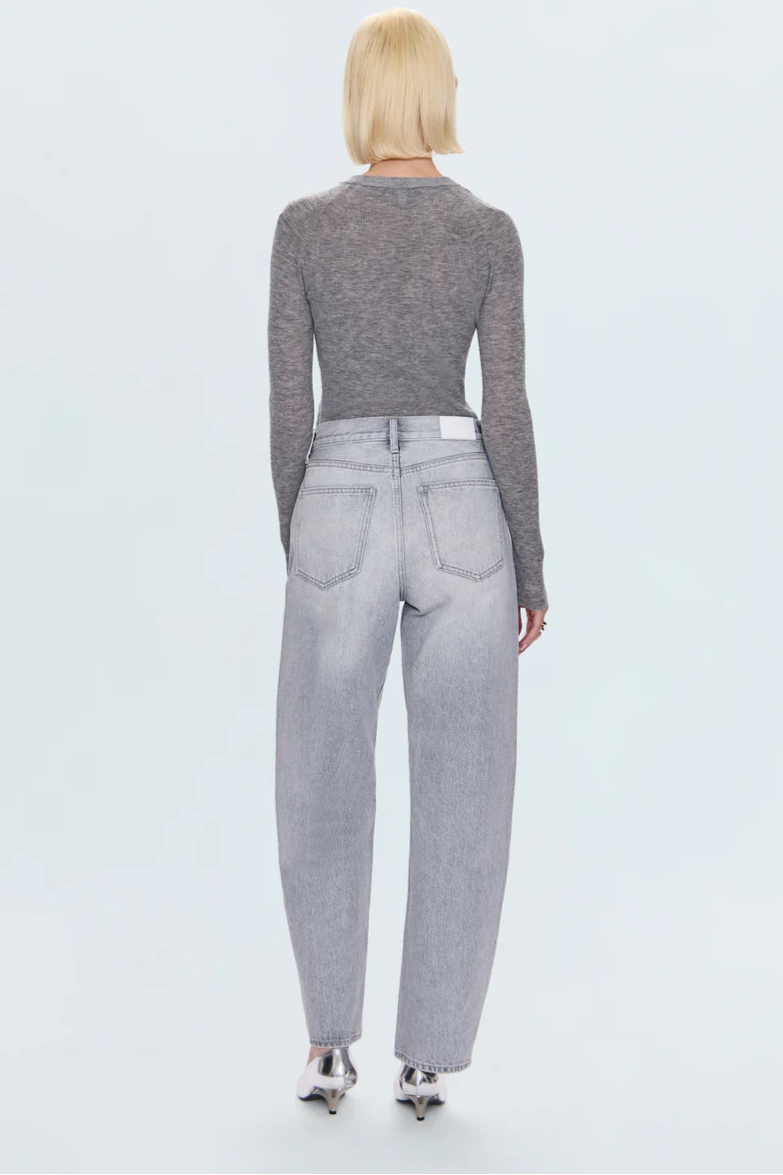 Wes High Rise Barrel Jean in Enigma
