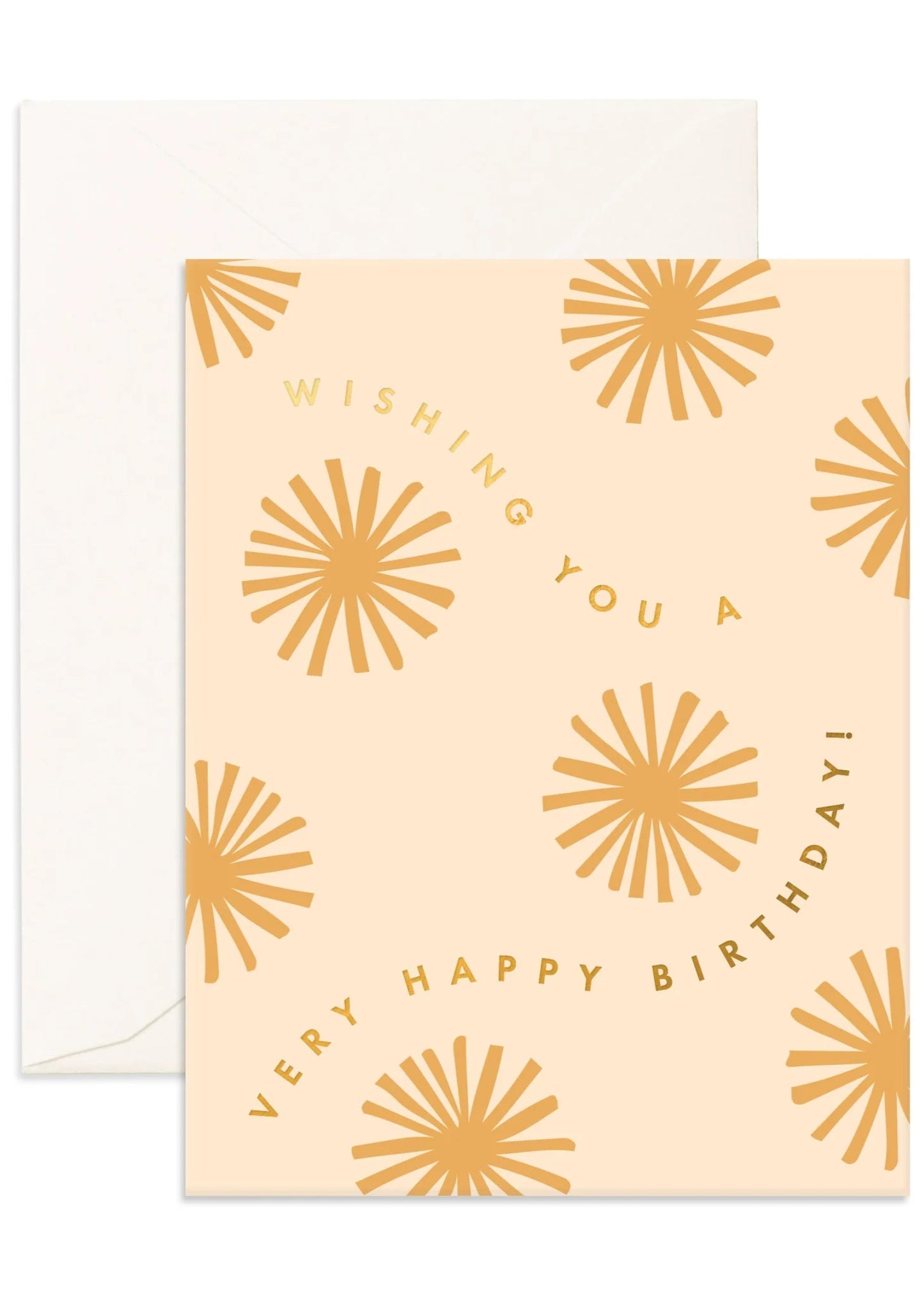 Happy Birthday Sunburst Greeting Card