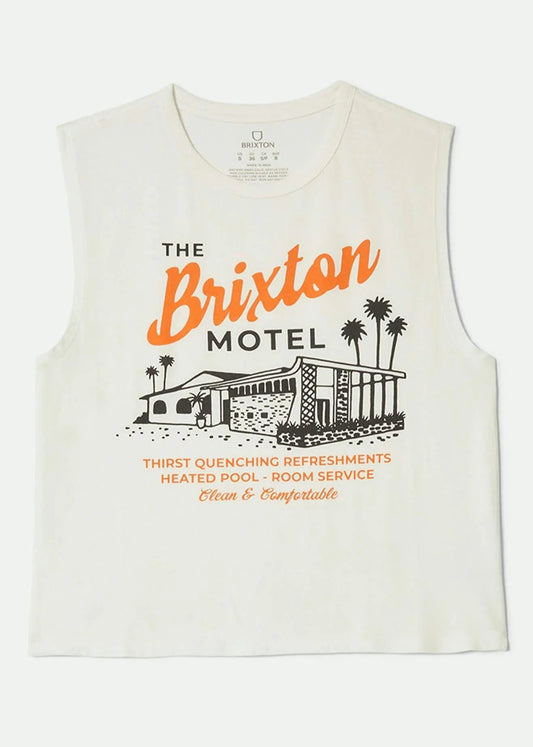 Brixton Motel Muscle Tank in Off White