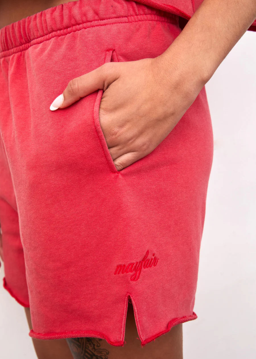 Empathy Always Vintage Red Sweatshorts