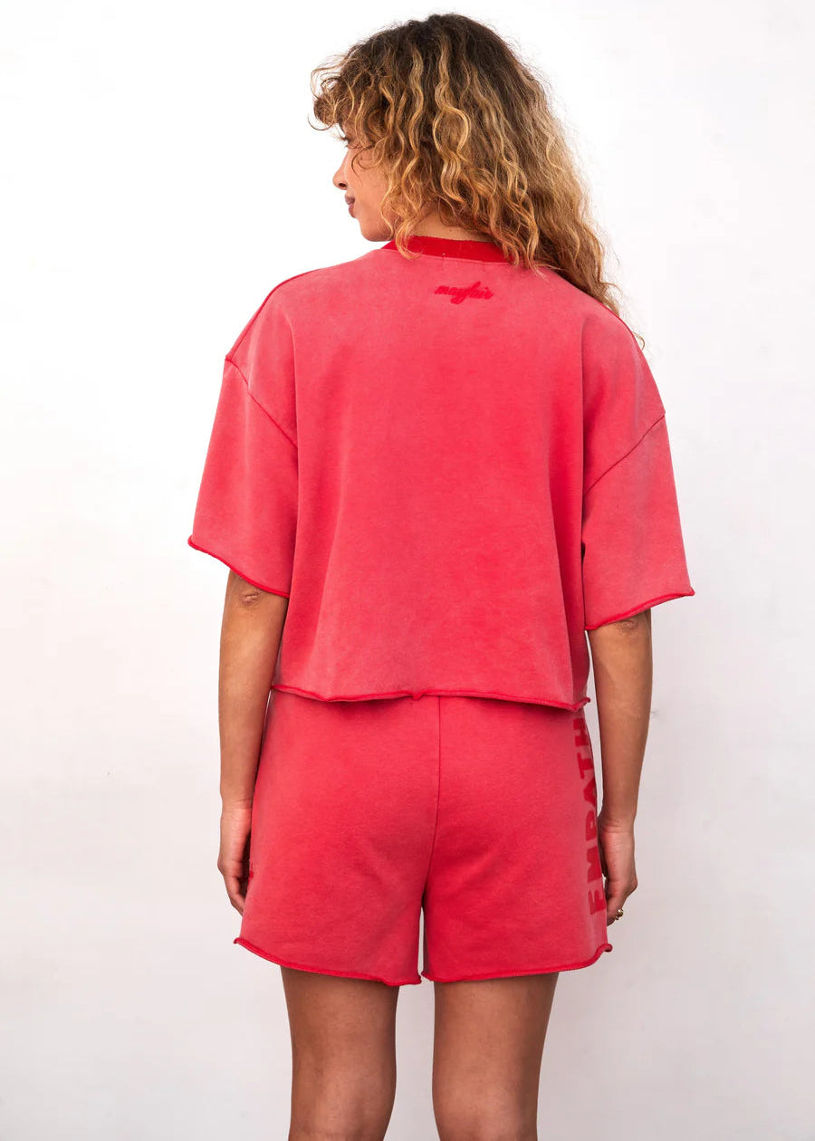 Empathy Always Vintage Red Sweatshorts