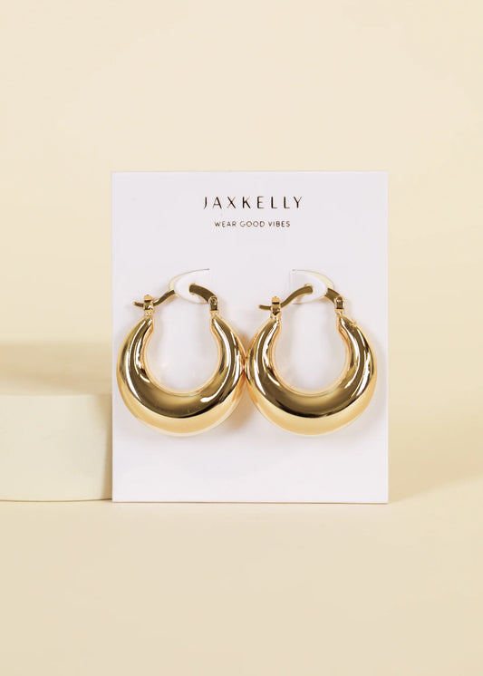 Sculptural Wide Hoop Earring
