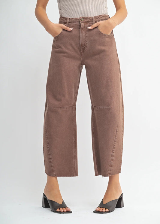 The Seamed Barrel Jean in Vintage Espresso