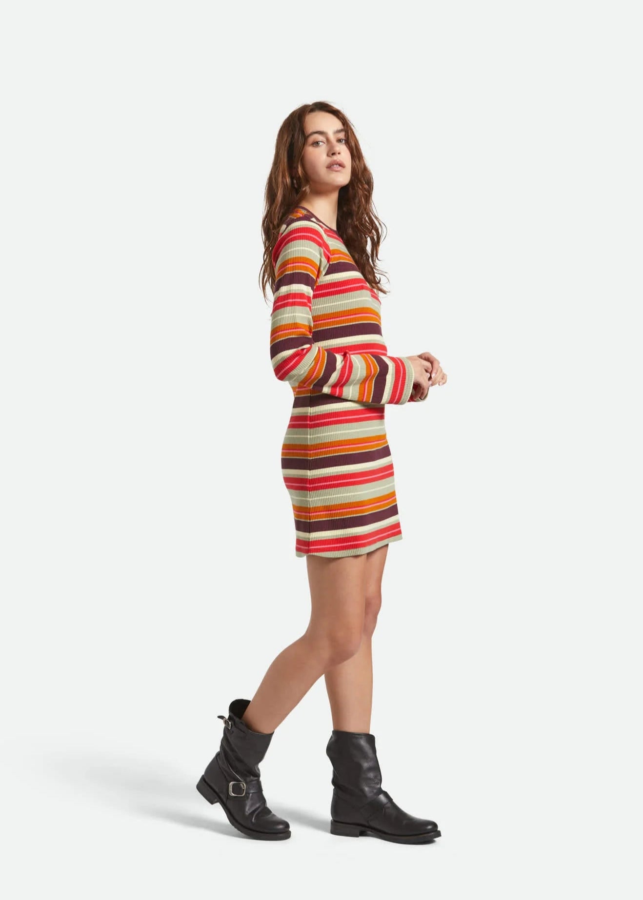 Dolly Knit Dress in Mulitstripe