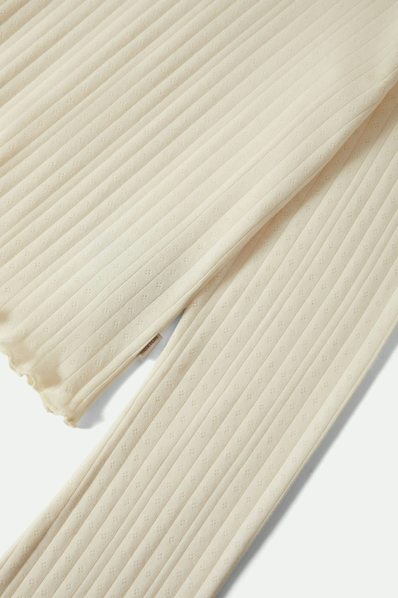 Dolly Slim Knit T-Shirt in Off White