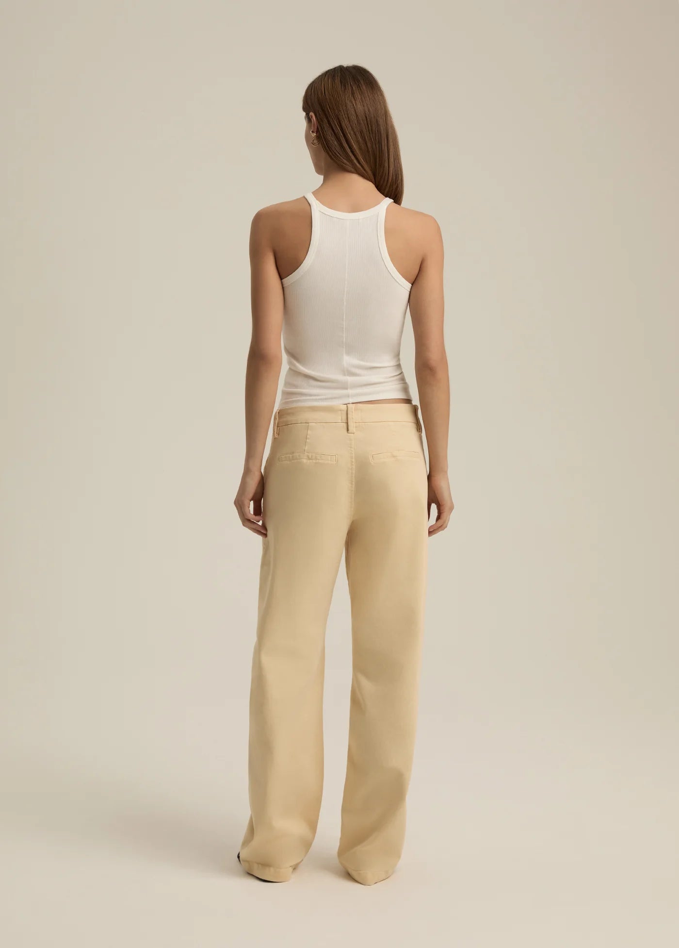 The Taylor Low Rise Trouser in Moonbeam